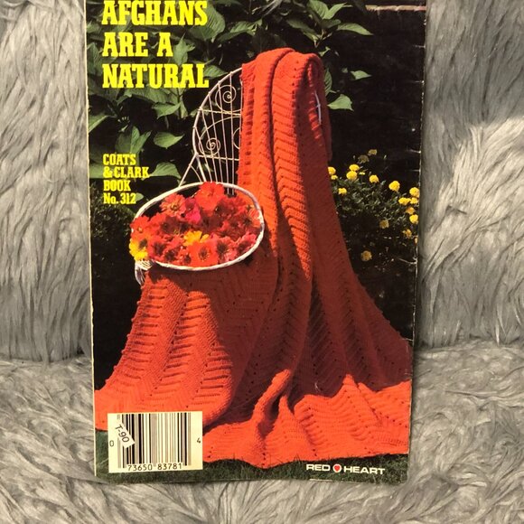 Afghans Are A Natural Crochet Pattern Booklet Coats & Clark #312 - Picture 2 of 4